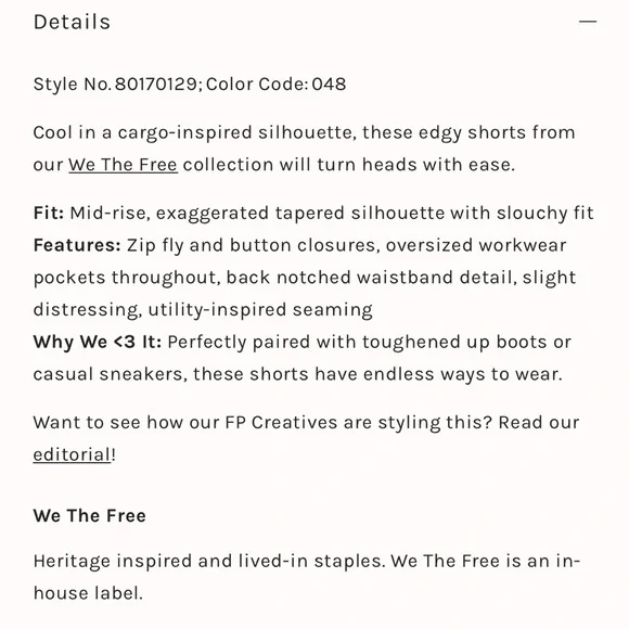 Free People We The Free Extreme Measures Barrel Shorts - Picture 14 of 16